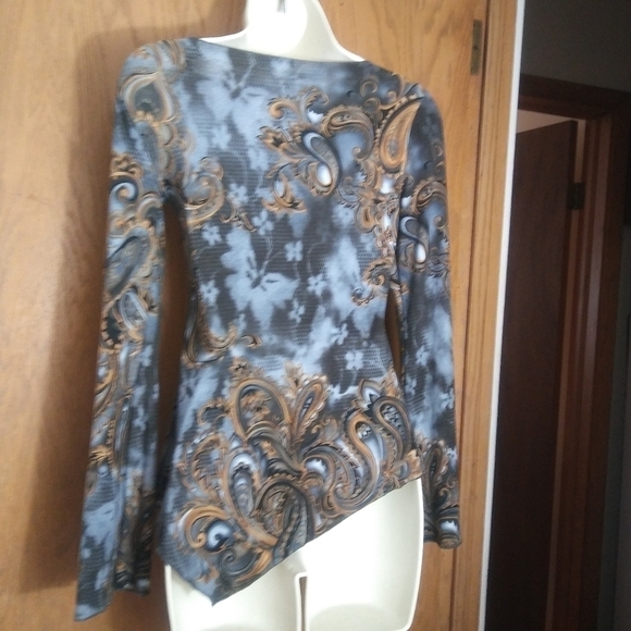 EYESHADOW Stony Apparel Paisley Blouse Juniors Sm - Picture 5 of 6